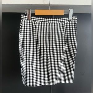 90s Anne Klein Gingham Skirt